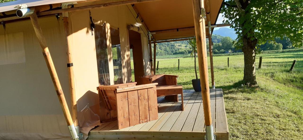 Tente Safari Lodge Ferme Carrique Tardets-Sorholus Buitenkant foto